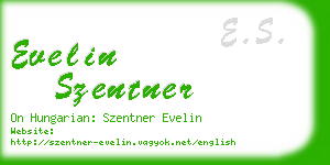 evelin szentner business card